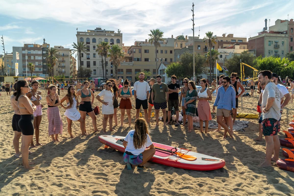 Clase de Paddlesurf en Barcelona