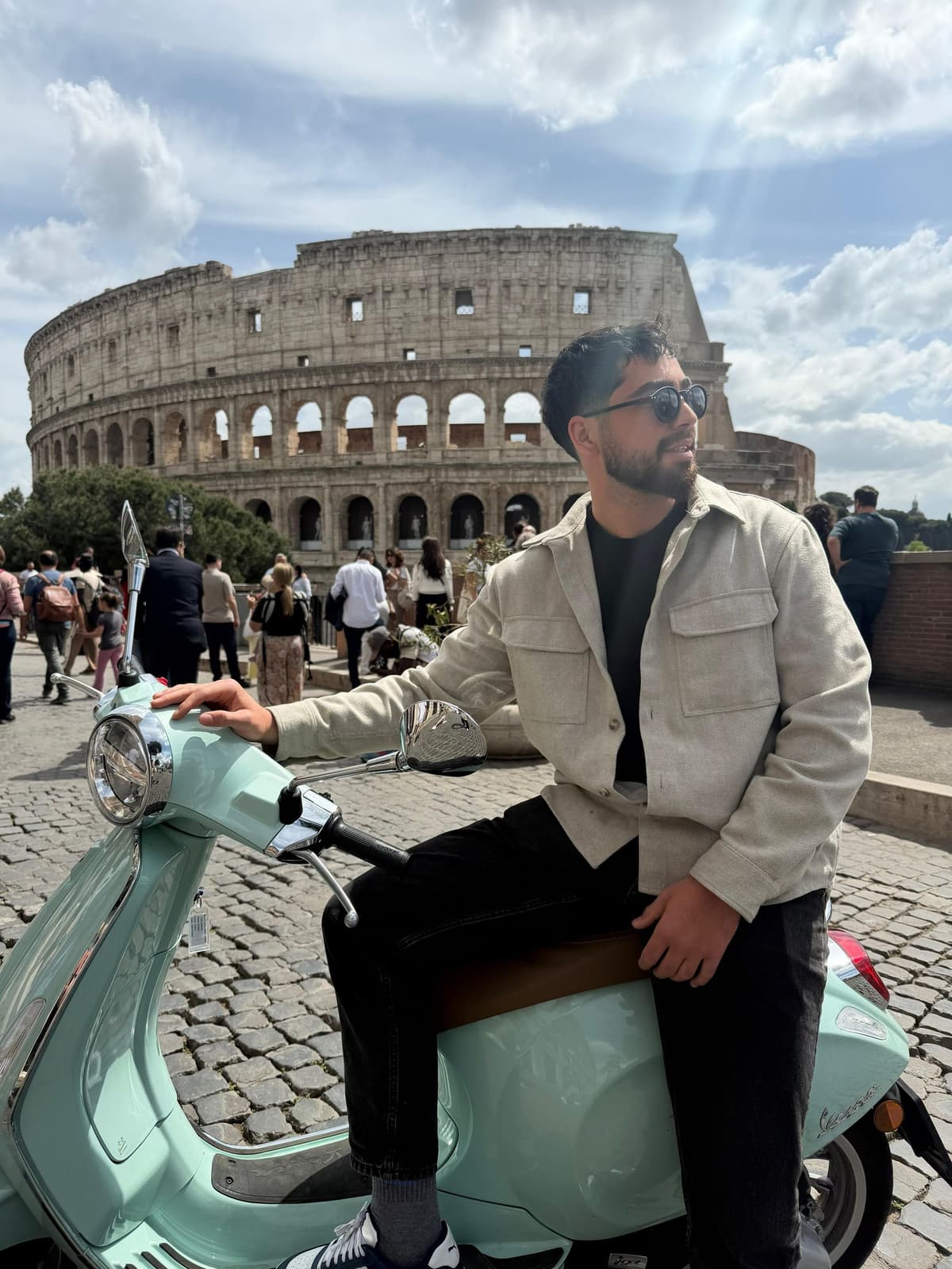 Rome After Dark: Vintage Vespa Ride with Hidden Gems & Wine