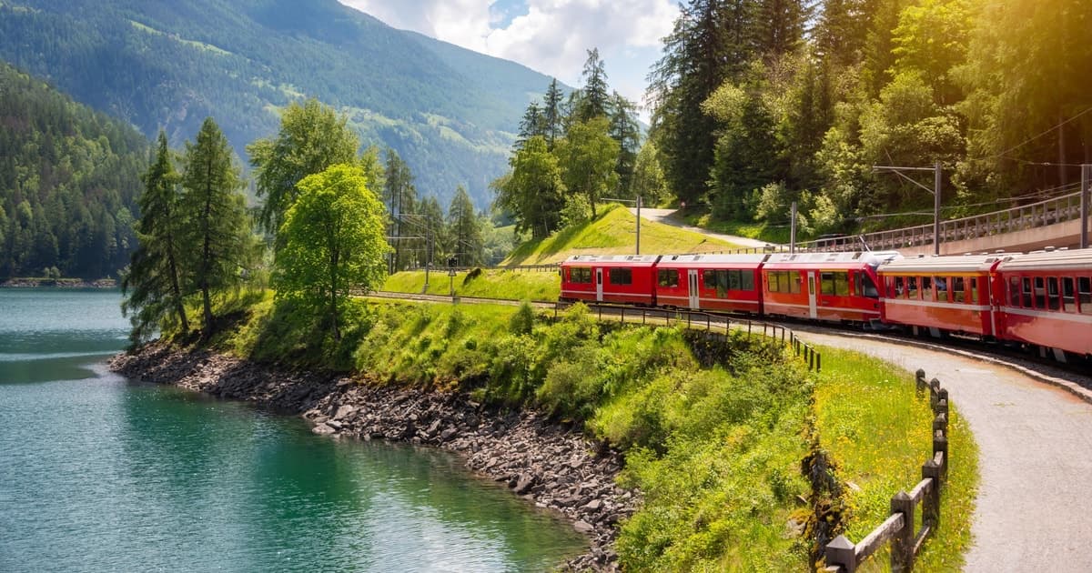 From Milan: St Moritz & Alps Day Trip with Bernina Red Train