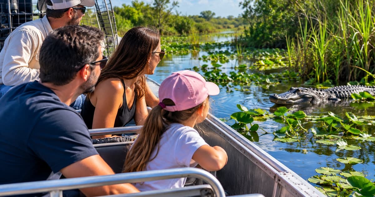 Everglades en hidrodeslizador (máx. 8/pasajeros): caimanes, guía francófono