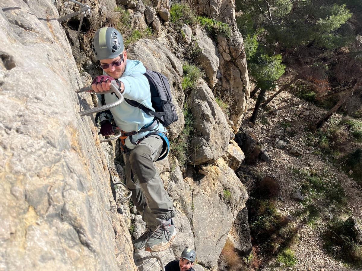 El Chorro: Sube vía ferrata en Caminito del Rey