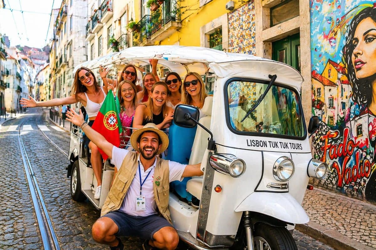 Lisbon: Private Tuk Tuk Tour with Free Souvenir & Postcards