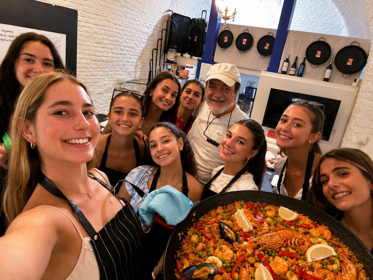 Madrid: Cook your own paella and unlimited sangria at a hands-on workshop
