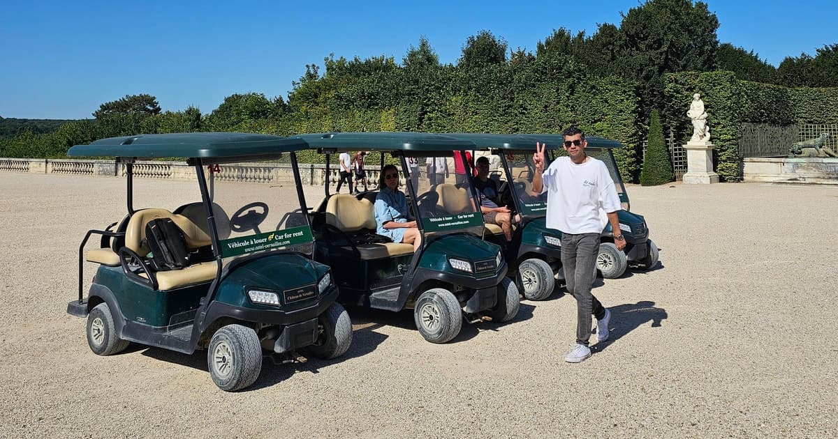Versalles: tour guiado en carritos de golf y bicicletas, Hamlet + fuentes
