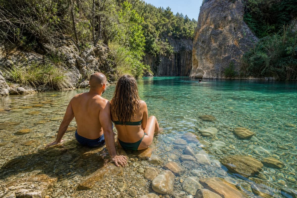 Valencia: excursión de 1 día a los baños termales y la cascada de Montanejos