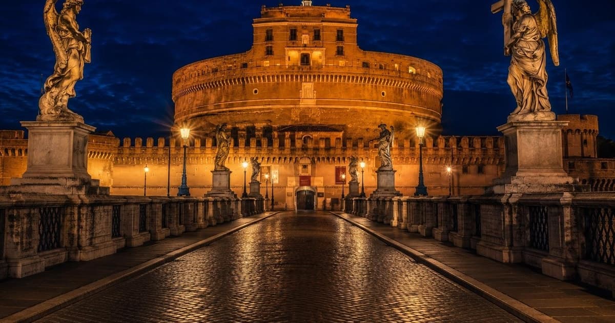 Roma: entrada nocturna exclusiva al castillo de Sant'Angelo con audioguía
