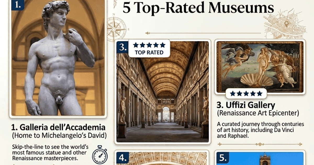 Florence: Guided City Tour with 5 Top-Rated Museums