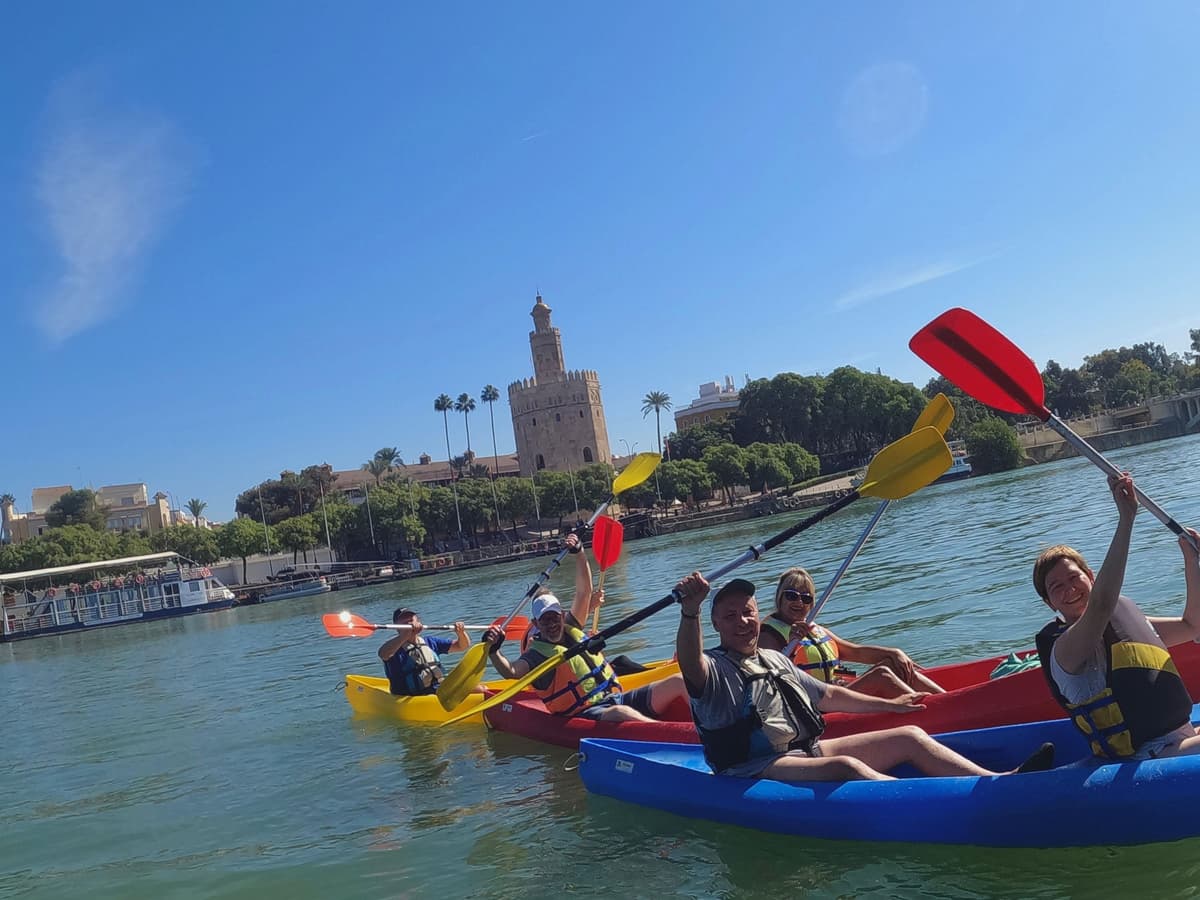 Kayak tour of historic Seville, Triana and Cartuja