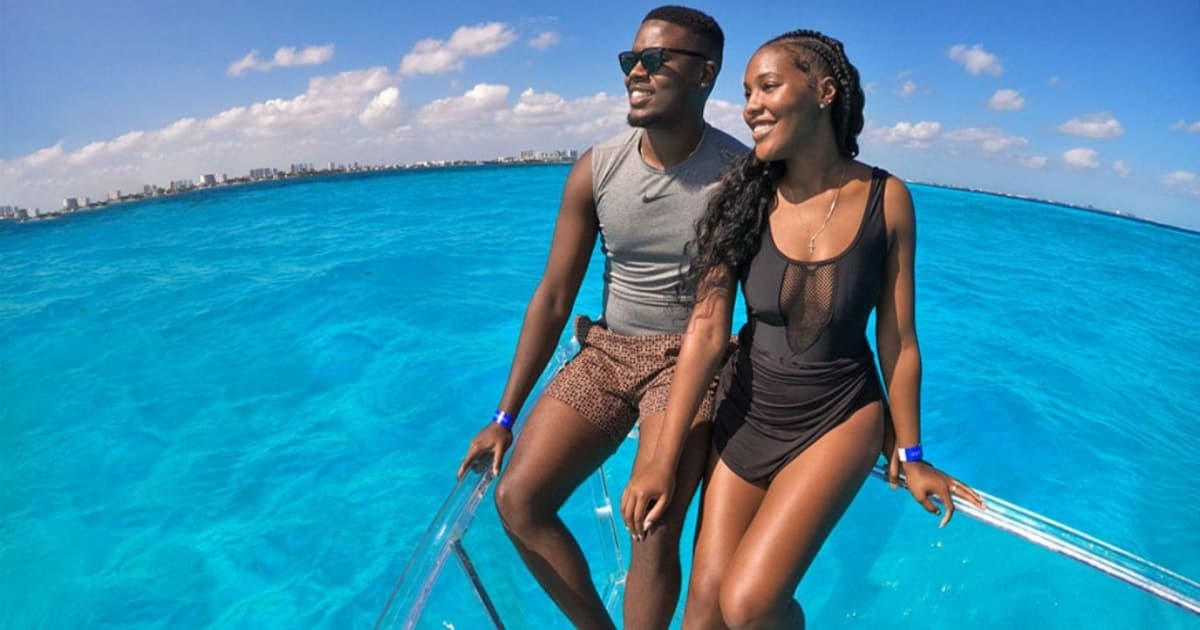 Cancún: tour en barco con suelo de cristal por la reserva de Nichupté y cervezas