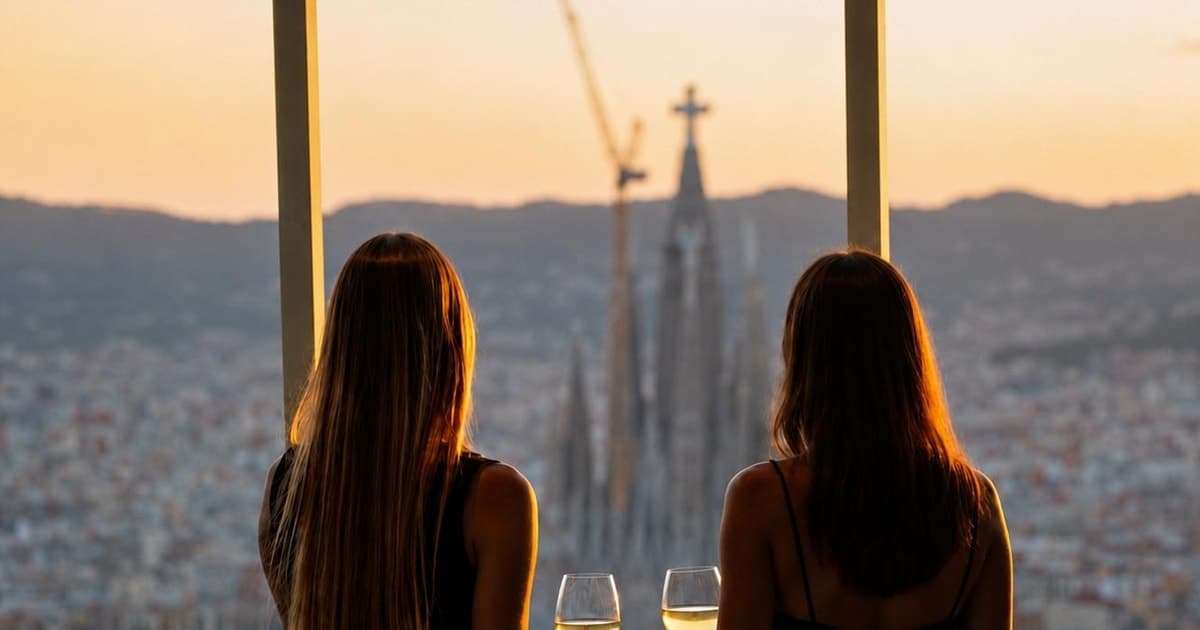Barcelona: Mirador Torre Glòries con Cata de Vinos
