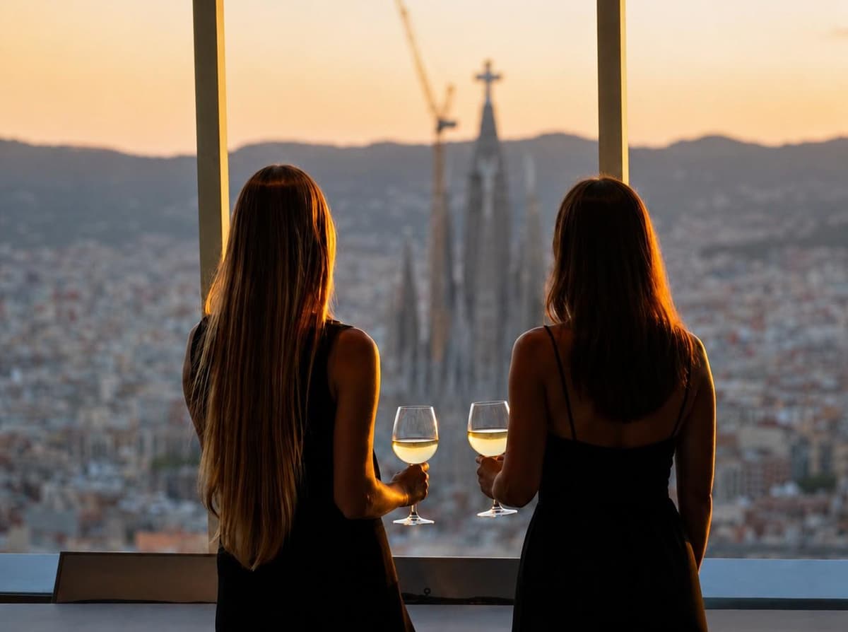 Barcelona: Mirador Torre Glòries con Cata de Vinos