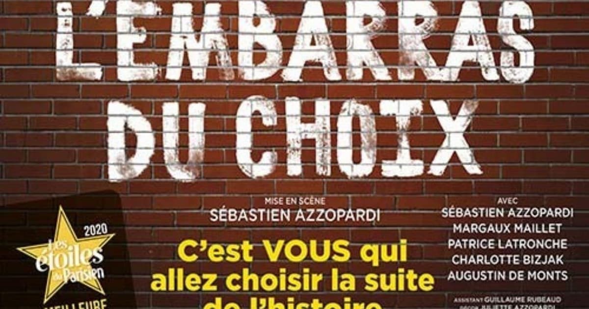 Paris: Gold Stalls Ticket for the Interactive Comedy: L'Embarras du Choix