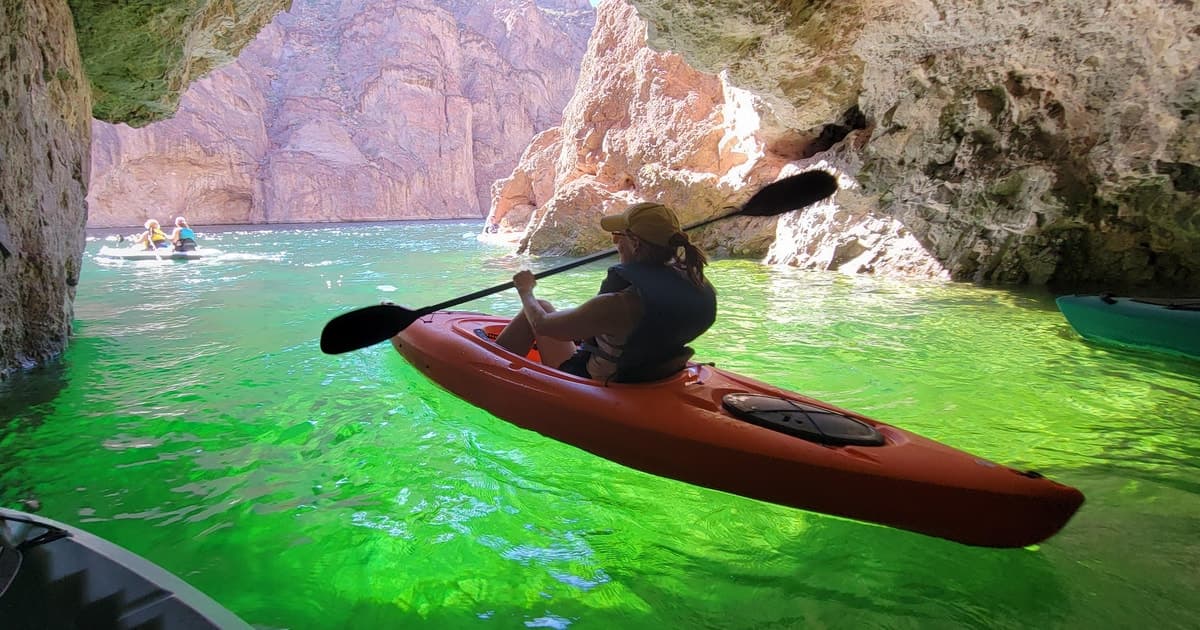 From Las Vegas: Emerald Cave Kayak Tour with Hotel Pickup