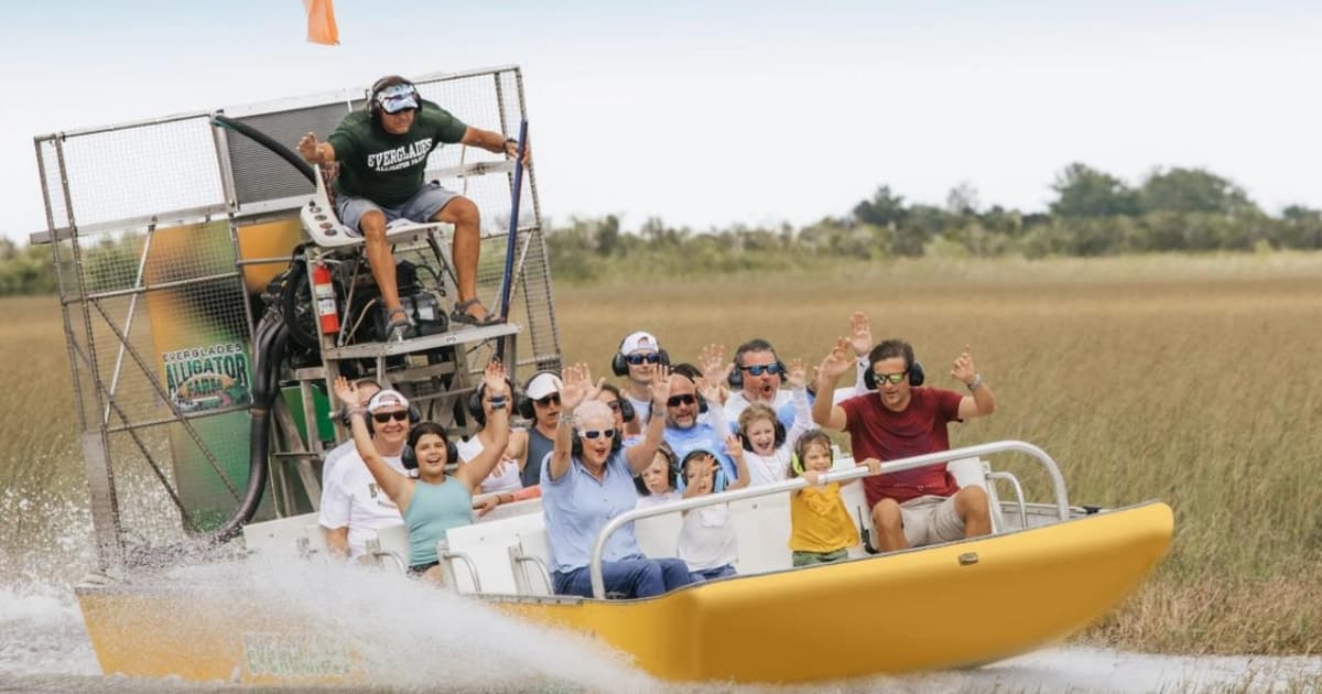 Homestead: Entrada a la granja de caimanes de los Everglades y paseo en hidrodeslizador
