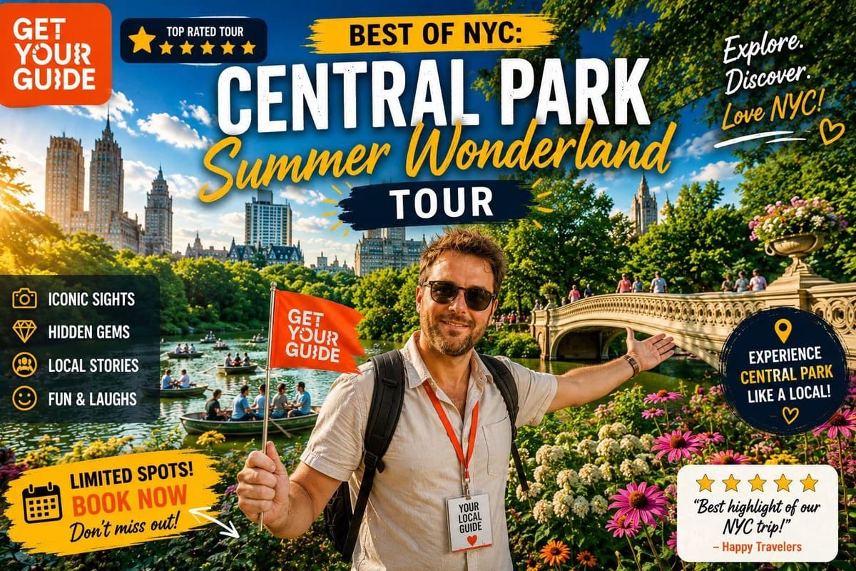 NYC: Central Park Pedicab Tour with Pop Culture Sights