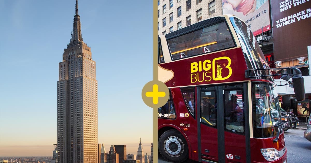 NYC: Empire State, Hop-on Hop-off Tour, & Guided Night Tour
