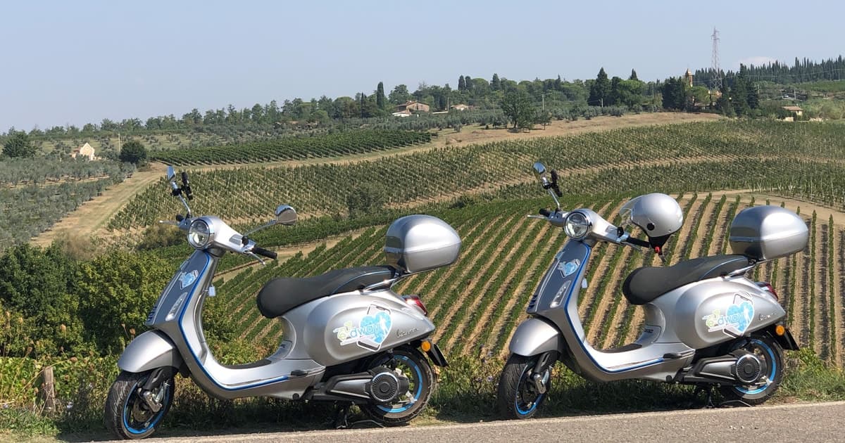 From Florence: Chianti e-Vespa Tour & Tuscan Lunch