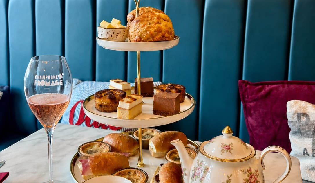 London: Afternoon Tea at Champagne + Fromage