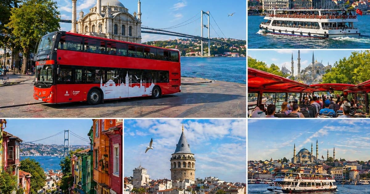 Estambul combo: tour en autobús con paradas libres y crucero por el Bósforo