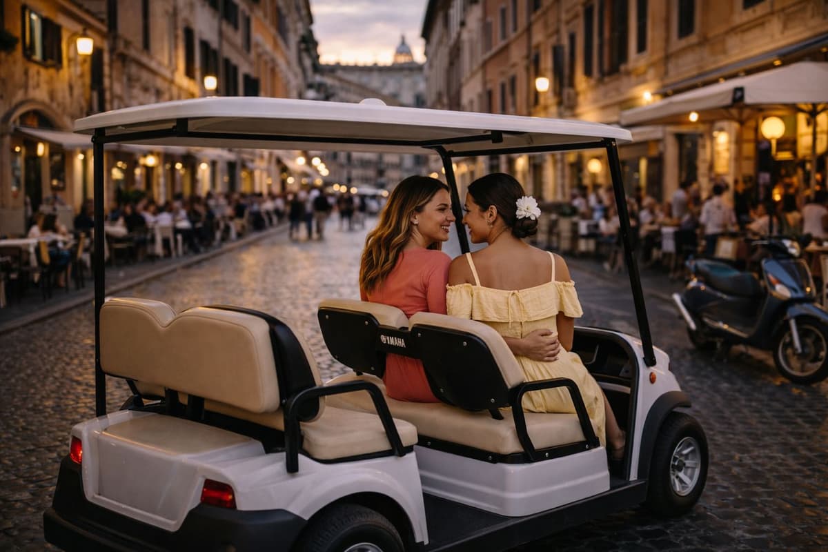 Rome: Golf Cart & E-Tuk City Tour