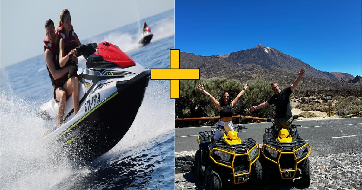 Tenerife: experiencia combinada de paseo en moto de agua y quad