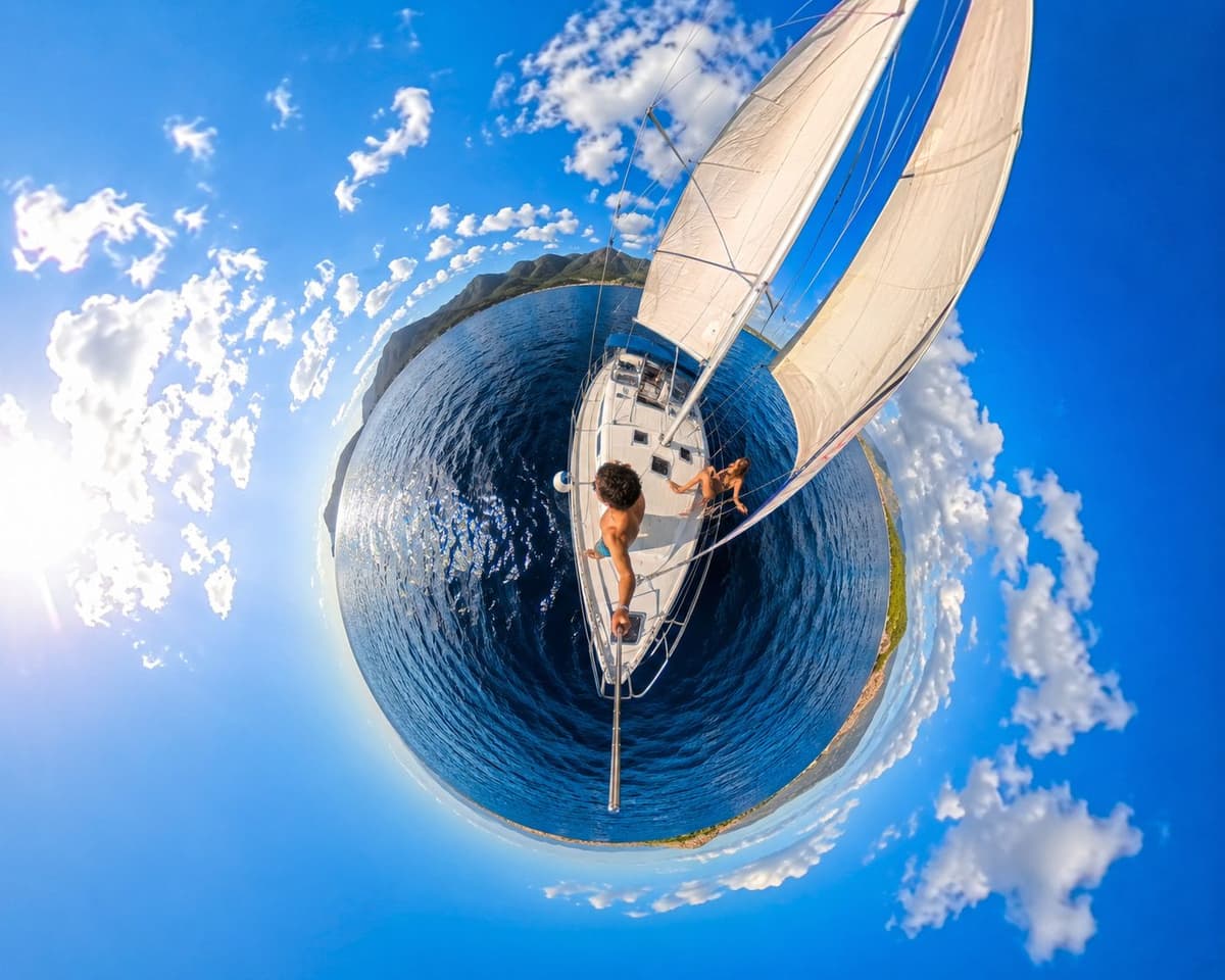 Barcelona: tour en velero con reel cinematográfico e Insta360