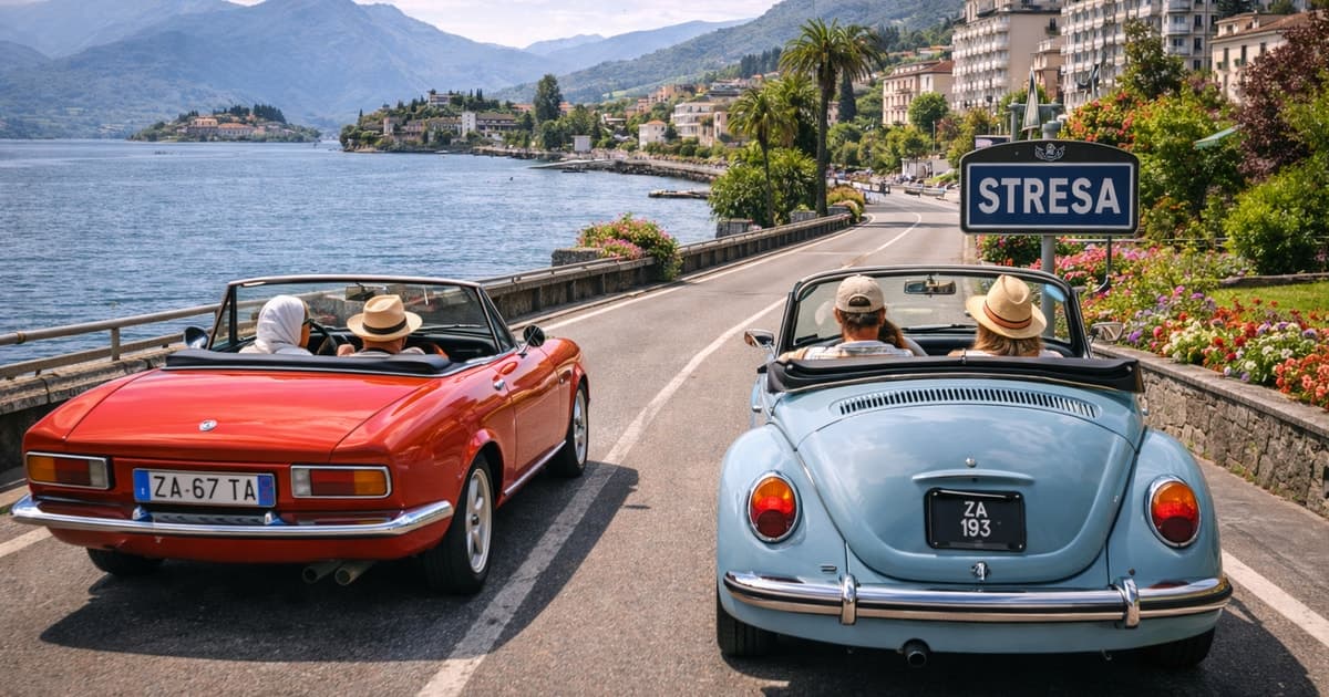 From Milan: Private Lake Maggiore Day Trip in a Vintage Car
