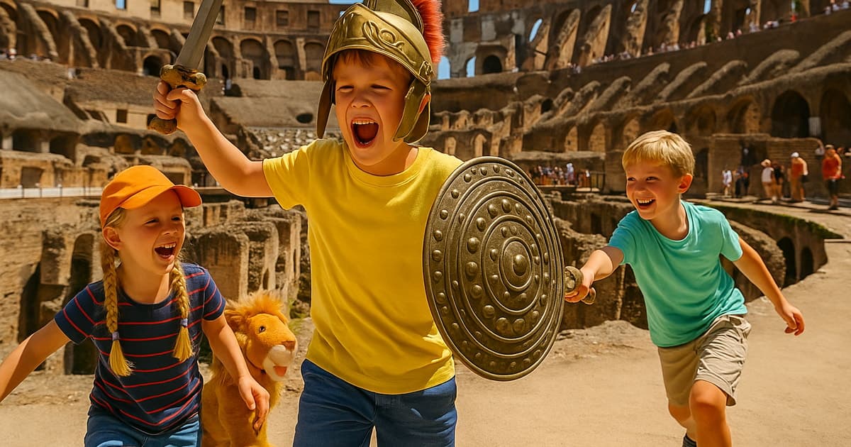 Roma: Coliseo para niños, un viaje entre gladiadores y maravillas de Roma
