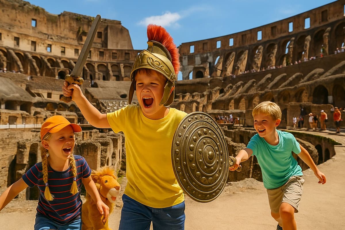 Roma: Coliseo para niños, un viaje entre gladiadores y maravillas de Roma