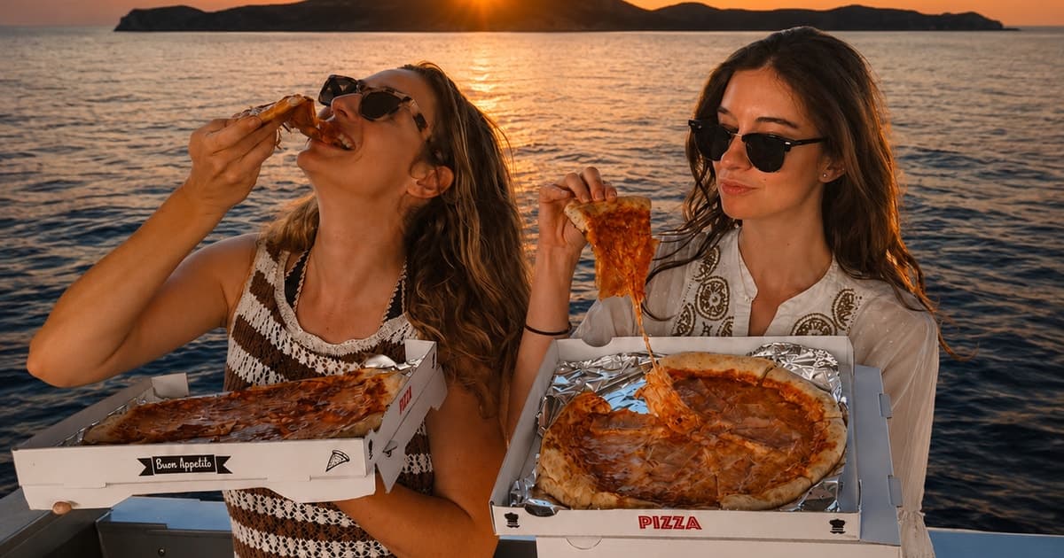 Mallorca: Sunset Pizza boat tour Andratx - Dragonera + Snorkel